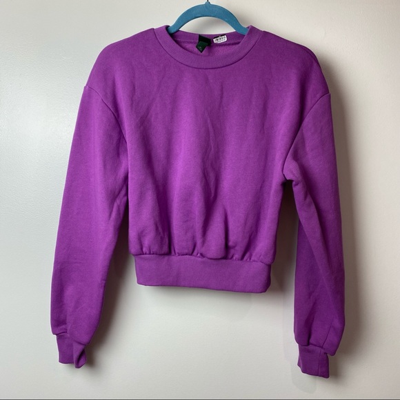 Wild Fable Women's Juniors Sz XS purple cropped sweatshirt New NWOT